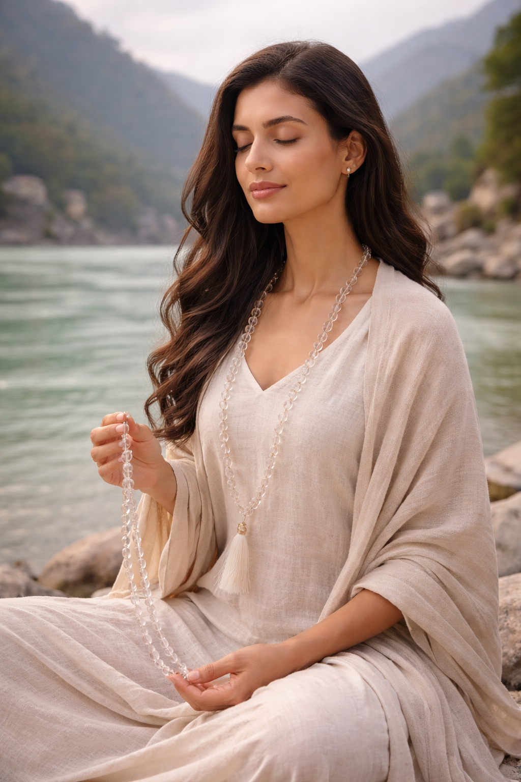 Aurayah - Himalayan Sphatik Mala [Certified]