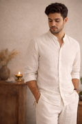 Aurayah - The Ivory Presence Linen Set (Men)