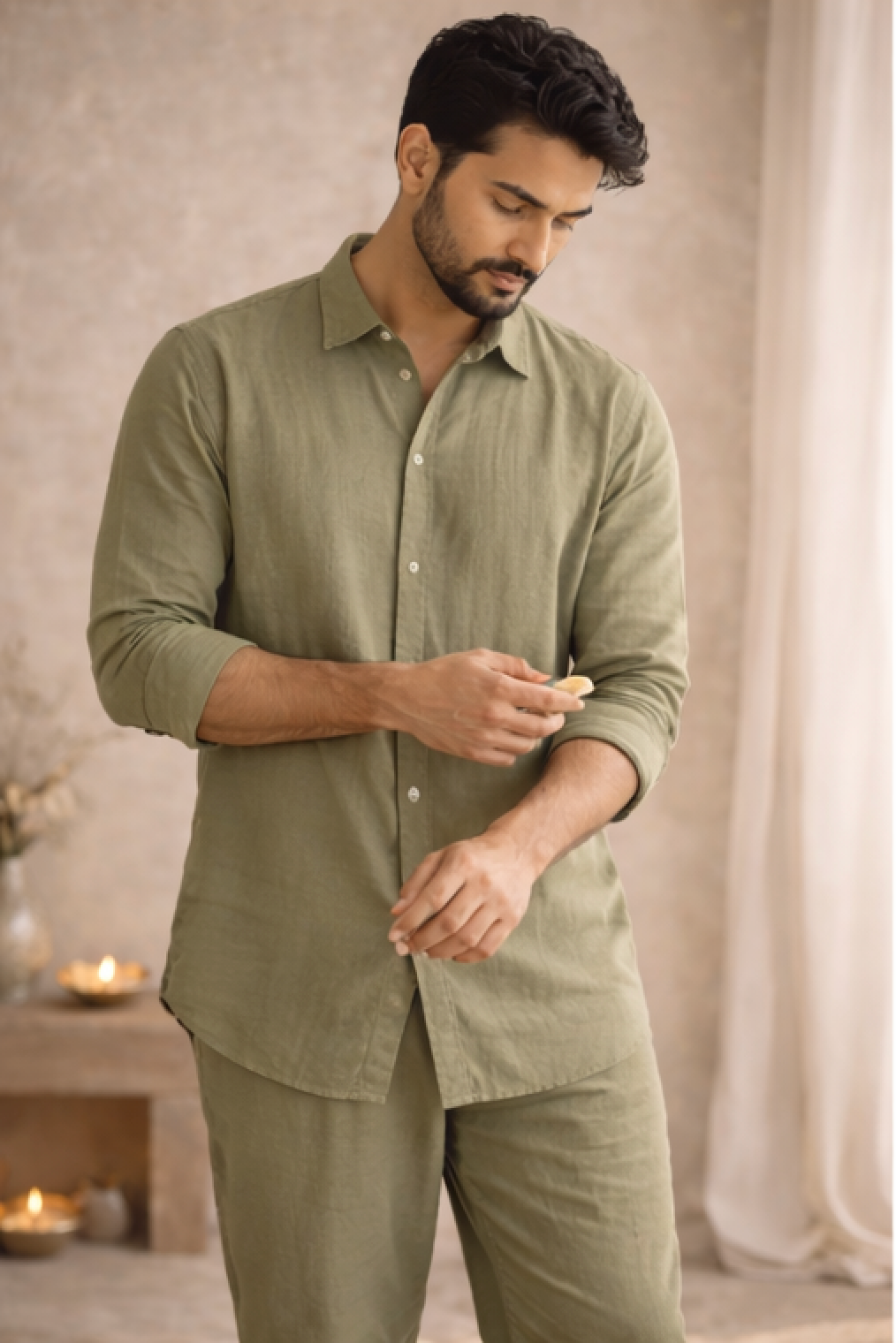 Aurayah - The Sacred Green Angavastram Set (Men)