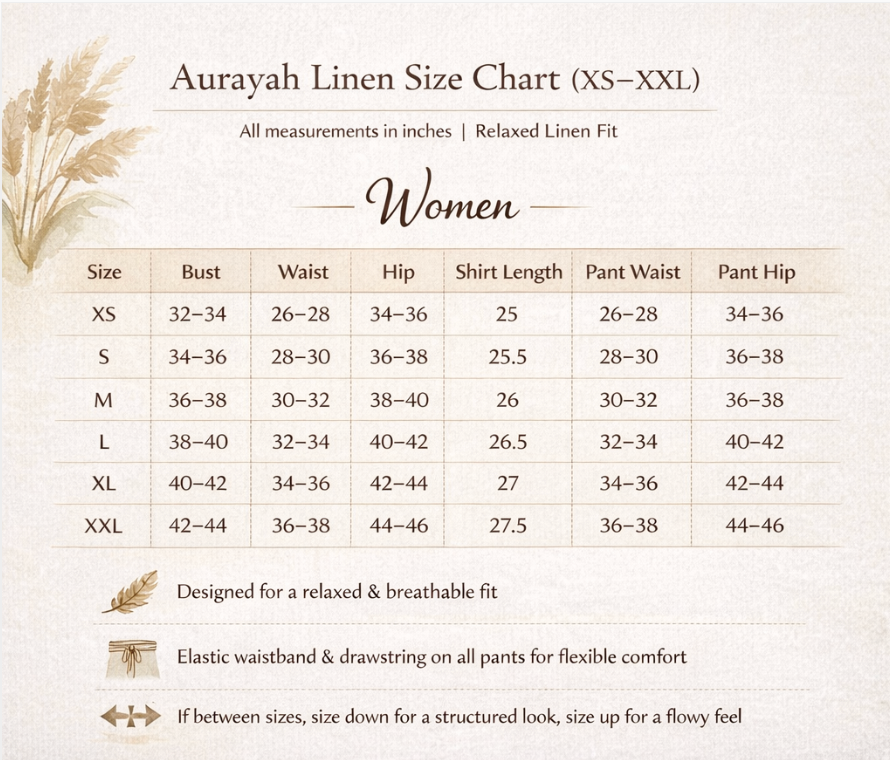 Aurayah - The River Stillness Linen Set (Women)