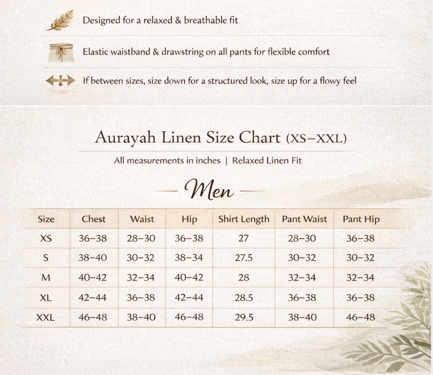 Aurayah - The Ivory Presence Linen Set (Men)